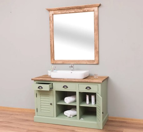 Set Mobilier Baie Shutter de la Studio Szel - SET121 - Culoare Top_P064 / Culoare Corp_P054 - DEEP BRUSHED