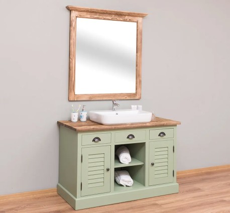 Set Mobilier Baie Shutter de la Studio Szel - SET121 - Culoare Top_P064 / Culoare Corp_P054 - DEEP BRUSHED
