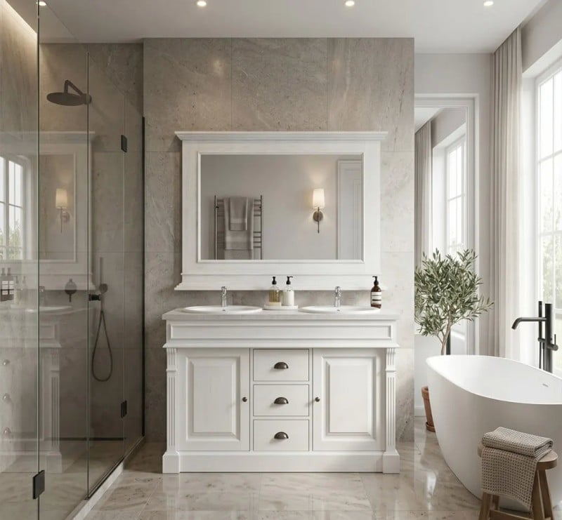 Set Mobilier Baie Directoire cu finisaj Periat adanc