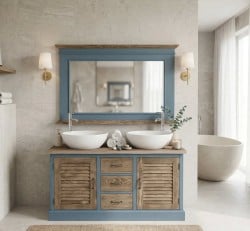 Set Mobilier Baie Shutter Duo de la Studio Szel - SET125 - Culoare Top_P066 / Culoare Corp_P051