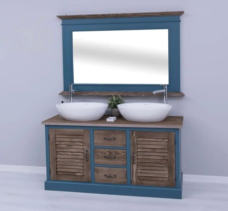 Set Mobilier Baie Shutter Duo de la Studio Szel - SET125 - Culoare Top_P066 / Culoare Corp_P051