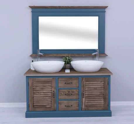 Set Mobilier Baie Shutter Duo de la Studio Szel - SET125 - Culoare Top_P066 / Culoare Corp_P051