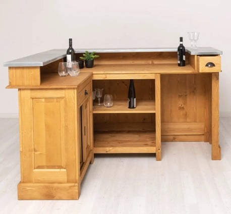 Bar de colț cu blat din zinc de la Studio Szel - SPEC7228 - Culoare P002