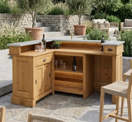 Bar de colț cu blat din zinc de la Studio Szel - SPEC7228 - Culoare P002