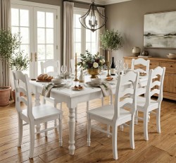 Set Dining Classic White de la Studio Szel - SET126 - Culoare_P004 - VOPSIT