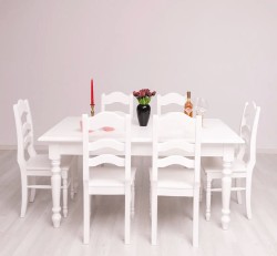 Set Dining Classic White de la Studio Szel - SET126 - Culoare_P004 - VOPSIT