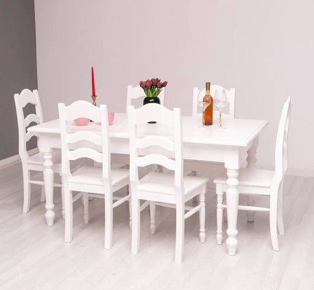 Set Dining Classic White de la Studio Szel - SET126 - Culoare_P004 - VOPSIT