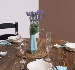 Set Dining Rotund Industrial cu 4 Scaune - SET130