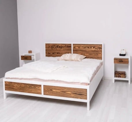 Set Dormitor Rustic Haven King de la Studio Szel - SET132 - Culoare_P004 - Drawers_P064 - VOPSIT
