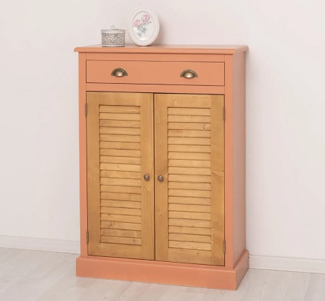 Comoda cu 2 usi si 1 sertar, Colectia Shutter de la Studio Szel PS572 - Culoare Top_P002 - Culoare Corp_P112 - Culoare Usi si Sertare_P002 - DUBLU COLOR