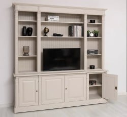 Bibliotecă Living cu Spațiu TV de la Studio Szel - PS818BAS+SUP - Culoare_P024 - VOPSIT