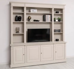 Bibliotecă Living cu Spațiu TV de la Studio Szel - PS818BAS+SUP - Culoare_P024 - VOPSIT
