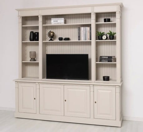 Bibliotecă Living cu Spațiu TV de la Studio Szel - PS818BAS+SUP - Culoare_P024 - VOPSIT