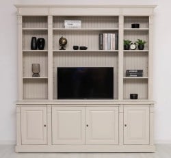 Bibliotecă Living cu Spațiu TV de la Studio Szel - PS818BAS+SUP - Culoare_P024 - VOPSIT