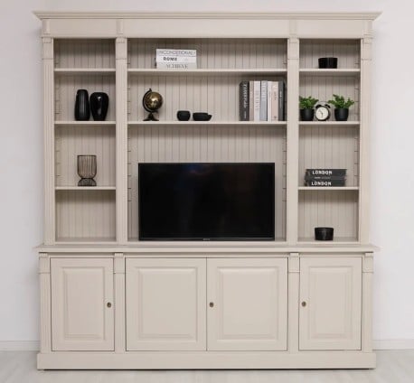 Bibliotecă Living cu Spațiu TV de la Studio Szel - PS818BAS+SUP - Culoare_P024 - VOPSIT