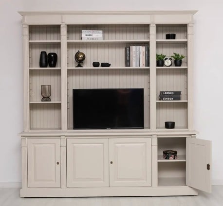 Bibliotecă Living cu Spațiu TV de la Studio Szel - PS818BAS+SUP - Culoare_P024 - VOPSIT