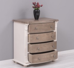 Comoda cu 4 sertare curbate, Colectia Directoire de la Studio Szel PS36 - Culoare Top_P037 - Culoare Corp_P015A - Culoare Sertare_P037 - DUBLU COLOR