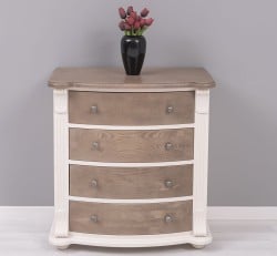 Comoda cu 4 sertare curbate, Colectia Directoire de la Studio Szel PS36 - Culoare Top_P037 - Culoare Corp_P015A - Culoare Sertare_P037 - DUBLU COLOR