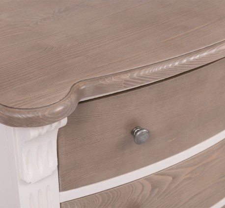 Comoda cu 4 sertare curbate, Colectia Directoire de la Studio Szel PS36 - Culoare Top_P037 - Culoare Corp_P015A - Culoare Sertare_P037 - DUBLU COLOR