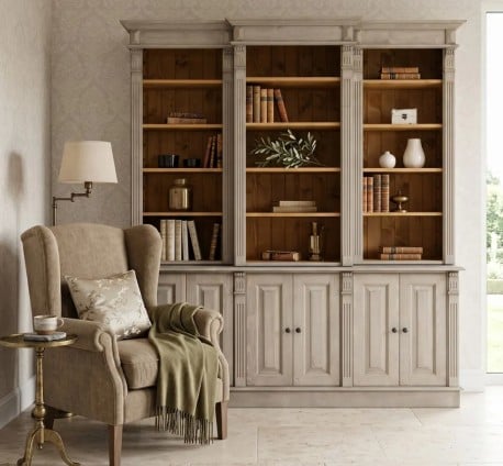 Bibliotecă Premium cu Polițe Reglabile de la Studio Szel - SPEC23079 - Culoare Int_P002 / Ext._P037 - DUBLU COLOR