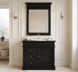 Set Mobilier Baie Negru cu Oglindă de la Studio Szel - SET133 - Culoare_P150 - VOPSIT