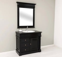 Set Mobilier Baie Negru cu Oglindă de la Studio Szel - SET133 - Culoare_P150 - VOPSIT