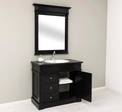 Set Mobilier Baie Negru cu Oglindă de la Studio Szel - SET133 - Culoare_P150 - VOPSIT