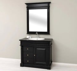 Set Mobilier Baie Negru cu Oglindă de la Studio Szel - SET133 - Culoare_P150 - VOPSIT