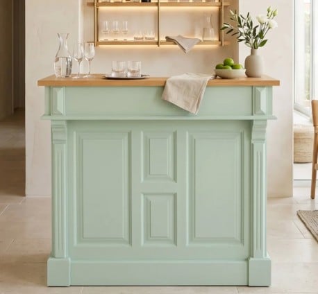 Bar mic 120cm, blat stejar - PS1003-120-TOP OAK