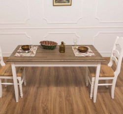 Masa cu blat stejar, dim. 140x70x78 - Culoare Top_P066 - Culoare Corp_P004 - DUBLU COLOR de la Rustic Butique - OUTPS659 - Culoare Top_P066 - Culoare Corp_P004 - DUBLU COLOR