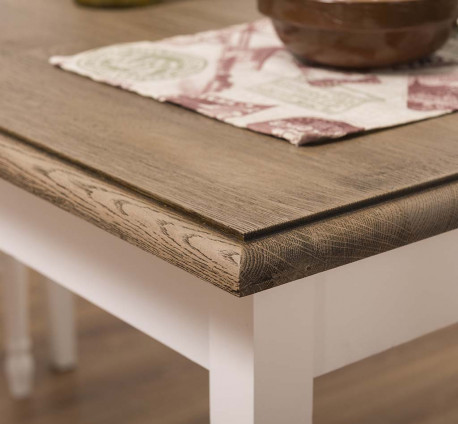 Masa cu blat stejar, dim. 140x70x78 - Culoare Top_P066 - Culoare Corp_P004 - DUBLU COLOR de la Rustic Butique - OUTPS659 - Culoare Top_P066 - Culoare Corp_P004 - DUBLU COLOR