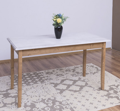 Masa cu blat stejar, dim. 140x70x78 - Culoare Top_P080 - Culoare Corp_P001 - DUBLU COLOR de la Rustic Butique - OUTPS659-140 - Culoare Top_P080 - Culoare Corp_P001 - DUBLU COLOR