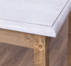 Masa cu blat stejar, dim. 140x70x78 - Culoare Top_P080 - Culoare Corp_P001 - DUBLU COLOR de la Rustic Butique - OUTPS659-140 - Culoare Top_P080 - Culoare Corp_P001 - DUBLU COLOR