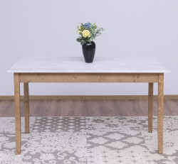 Masa cu blat stejar, dim. 140x70x78 - Culoare Top_P080 - Culoare Corp_P001 - DUBLU COLOR de la Rustic Butique - OUTPS659-140 - Culoare Top_P080 - Culoare Corp_P001 - DUBLU COLOR
