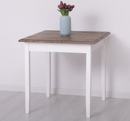 Masa cu blat stejar, dim. 80x80x78 - Culoare Top_P066 - Culoare Corp_P004 - DUBLU COLOR de la Rustic Butique - OUTPS659 - Culoare Top_P066 - Culoare Corp_P004 - DUBLU COLOR