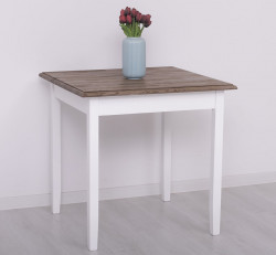 Masa cu blat stejar, dim. 80x80x78 - Culoare Top_P066 - Culoare Corp_P004 - DUBLU COLOR de la Rustic Butique - OUTPS659 - Culoare Top_P066 - Culoare Corp_P004 - DUBLU COLOR