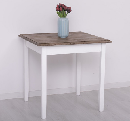 Masa cu blat stejar, dim. 80x80x78 - Culoare Top_P066 - Culoare Corp_P004 - DUBLU COLOR de la Rustic Butique - OUTPS659 - Culoare Top_P066 - Culoare Corp_P004 - DUBLU COLOR