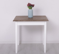 Masa cu blat stejar, dim. 80x80x78 - Culoare Top_P066 - Culoare Corp_P004 - DUBLU COLOR de la Rustic Butique - OUTPS659 - Culoare Top_P066 - Culoare Corp_P004 - DUBLU COLOR