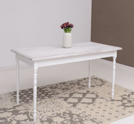 Masa cu picioare strunjite, dim. 140x70x78 - Culoare Top_P080 - Culoare Corp_P004 - DUBLU COLOR de la Rustic Butique - OUTPS660 - Culoare Top_P080 - Culoare Corp_P004 - DUBLU COLOR