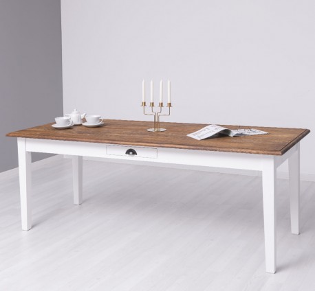 Masa 210x90, cu blat stejar - Culoare Top_P064 - Culoare Corp_P004 - DUBLU COLOR de la Rustic Butique - OUTPS22 - Culoare Top_P064 - Culoare Corp_P004 - DUBLU COLOR