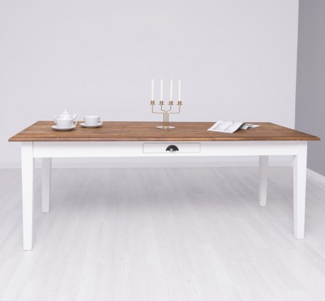Masa 210x90, cu blat stejar - Culoare Top_P064 - Culoare Corp_P004 - DUBLU COLOR de la Rustic Butique - OUTPS22 - Culoare Top_P064 - Culoare Corp_P004 - DUBLU COLOR