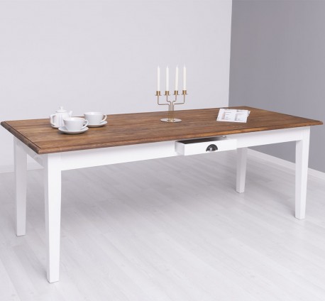Masa 210x90, cu blat stejar - Culoare Top_P064 - Culoare Corp_P004 - DUBLU COLOR de la Rustic Butique - OUTPS22 - Culoare Top_P064 - Culoare Corp_P004 - DUBLU COLOR