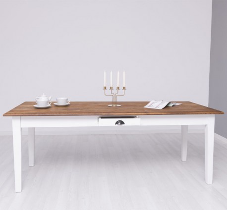 Masa 210x90, cu blat stejar - Culoare Top_P064 - Culoare Corp_P004 - DUBLU COLOR de la Rustic Butique - OUTPS22 - Culoare Top_P064 - Culoare Corp_P004 - DUBLU COLOR