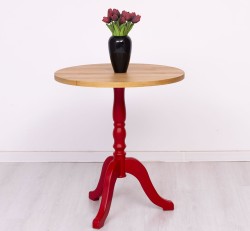 Masa cafea rotunda, blat stejar - Culoare Top_P061 / Culoare Corp_P047 - DUBLU COLOR de la Rustic Butique - OUT15053 - Culoare Top_P061 / Culoare Corp_P047 - DUBLU COLOR