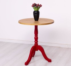 Masa cafea rotunda, blat stejar - Culoare Top_P061 / Culoare Corp_P047 - DUBLU COLOR de la Rustic Butique - OUT15053 - Culoare Top_P061 / Culoare Corp_P047 - DUBLU COLOR