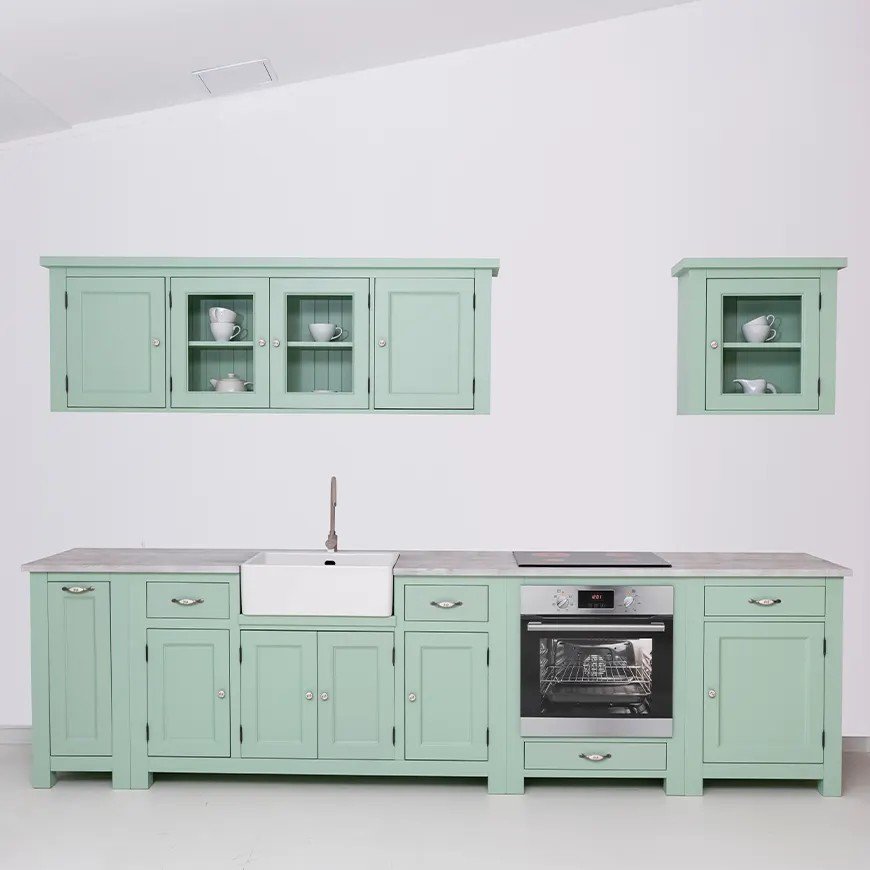 Mobilier de bucătărie modular din lemn masiv